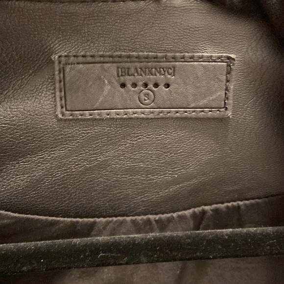 Blank NYC Faux Leather Moto Drape Jacket Size Small - Picture 5 of 5